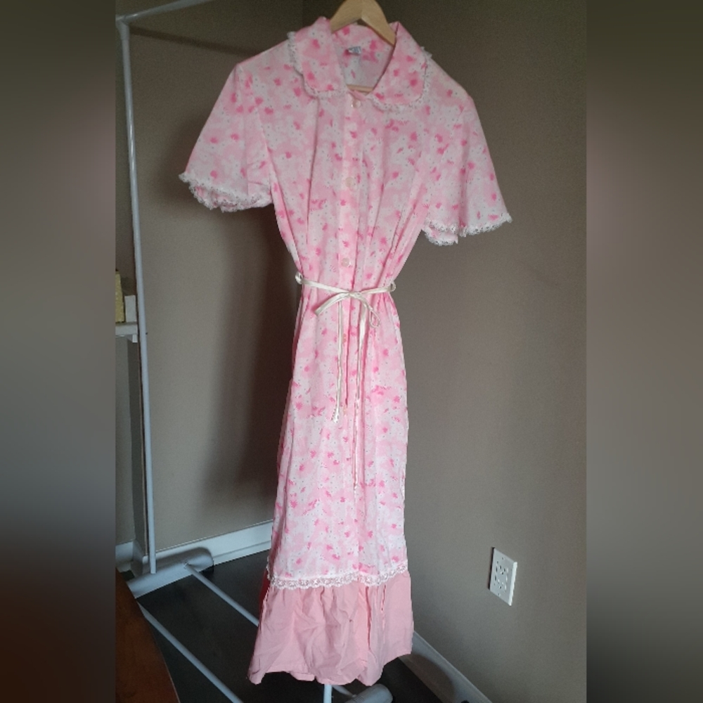 Vintage Maxi Floral Night Gown Dress